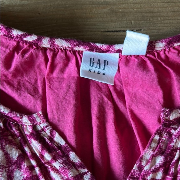 GAP Pink and Red Smocked Tiered Sundress with V-Neck - Picture 2 of 3